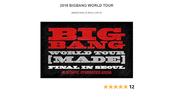 Amazon 16 Bigbang World Tour Made Final In Seoul Live 2cd ビッグバン ｂｉｇ ｂａｎｇ ライブ ｃｄ グローバルミュージック 音楽