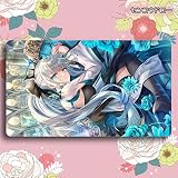センコウドロー カードゲームプレイマット Fate/Grand Order FGO モルガン プレイマット アニメグッズ 収納ケース付き マジック ザ ギャザリング カード枠なし (60cm×35cm×0.2cm)
