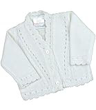 BabyPrem PreemieベビーカーディガンジャケットBoy Girlボタンソフトニット3 – 8lb カラー: ホワイト