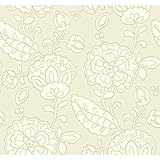 York Wallcoverings eb2059 Candice Olson Vibe Chunkyフローラル壁紙、 EB2059 1