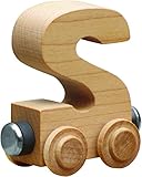 【米国正規商品・並行輸入】ネームトレイン 木製おもちゃ NameTrain Clear Finish Letter Cars - S ★着色なしモデル