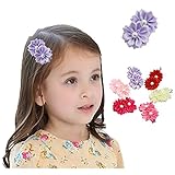 HBF 6点セット キッズ ヘアアクセサリー ヘアクリップ ヘアピン 髪飾り 髪留め 花 かわいい 蝶結び リボン キッズ 子供 誕生日 飾り パーティ 記念日