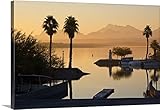 Fred Lordプレミアムシックラップキャンバス壁アート印刷題名アリゾナ、レイクハバスシティ、Sunrise On Lake Havasu 48" x 32" 2368119_24_48x32_no