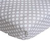 Caden Lane Dot Crib Sheet, Gray by Caden Lane