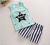 ツバメ--屋　ベビー服 ベビー 赤ちゃん 男の子 女の子 Ｔシャツ 短パンツ シャツ セット 夏 可愛い 涼しい コットン 綿 (90, ライトブルー)
