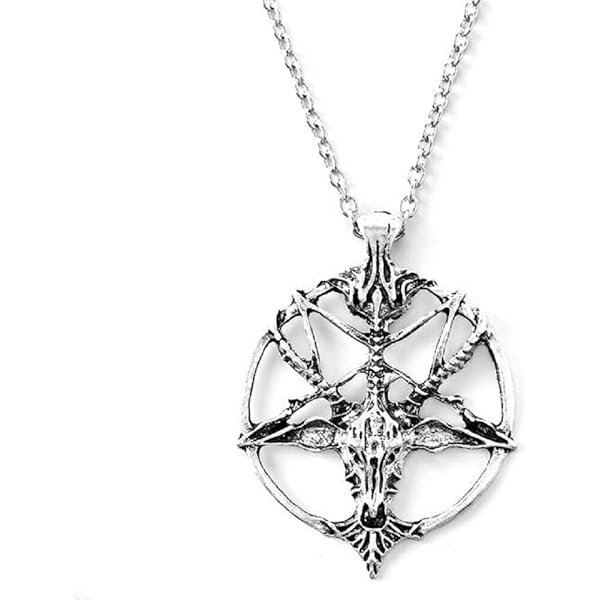 Devil.s Head ネックレス50cm悪魔の頭モチーフ シルバー925 Amazon | 山羊 悪魔 キリスト教 山羊の頭を持つ悪魔 バフォメット