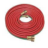 Uniweld H34B Oxyacetylene Twin Welding Hose 50 Ft. X 3/16 Inch I.D. with (B) Size Fitting Connection