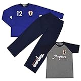 JFA サッカー日本代表 パジャマ 2TOPS 天竺スウェット パジャマ キッズ 男の子 ボーイズ 【YP】fo-2top03 130cm ブルー
