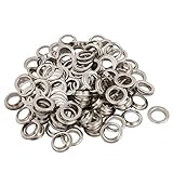 uxcell ハトメ アイレットグロメットキット レザーキャンバスシューズ用 20mm内径 シルバートーン 100個入り