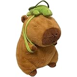 ぬいぐるみ カピバラ 動物 ぬいぐるみ 抱き枕 もこもこ 可愛い お誕生日プレゼント インテリア 店飾り カメカバン付き (45ｃｍ)