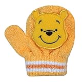 ディズニー ベビーサイズ ミトン手袋 笛つき ニット手袋 防寒 雪用手袋 雪遊び 冬物 スキー fo-ngr1 プーさん（オレンジ）