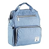 Kesoto マザーズバッグ　赤ちゃん　おむつ変更　マット　哺乳びんホルダー付き　ショルダーバッグ　全6色 - 青