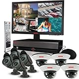 REVO America R164D4FB4FM18-2T Surveillance System with 16 Channel 2TB DVR, 18.5-Inch LED Monitor and