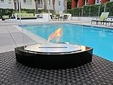 コンコードTabletopバイオエタノール暖炉Ventless 20"W x 9.5"H x 8"D ブラック