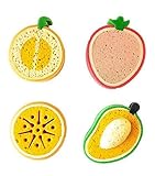 purifyou 高級 キッズ & ベビー バス スポンジ 4個 セット 楽しい フルーツ スポンジ 四個セット いろいろなフルーツ
