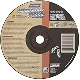 Norton Norzon Plus Foundry Depressed Center Abrasive Wheel, Type 27, Zirconia Alumina, 7/8 Arbor, 9 