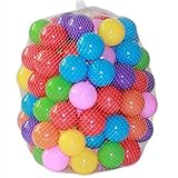 100個/パックPitボール、カラフルな楽しいフタル酸フリーBPAフリーCrush Proof Ballsおもちゃfor Toddlers and子、ソフトプラスチックair-filled海洋ボールP