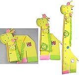 kishiya　布製身長計 かわいいデザイン　吊り下げ　測定範囲：60～ 130cm　子供用　知育おもちゃ　布のおもちゃ (黄)