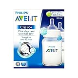 ツインパック9オンス古典+ボトル (Avent) (x 2) - Avent Classic+ Bottle 9oz Twin Pack (Pack of 2) [並行輸入品]