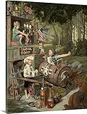ボブByerleyプレミアムシックラップキャンバス壁アート印刷題名のBarnstormers 24" x 30" 2002666_24_24x30_none