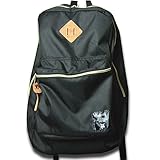 軽いポリキャンバス素材のシンプルフォルムスクエアリュック BK