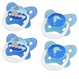 Dr. Brown's 4 Piece Prevent Butterfly Stage 1 Pacifier, Blue, 0-6 Month by Dr. Brown's [並行輸入品]