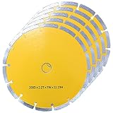 【5枚セット】ダイヤモンドカッター 200mm セグメント 乾式 コンクリート ブロック タイル レンガ 切断用 刃 ダイヤモンド カッター 替刃 替え刃 DC200