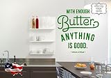 Better Withバター壁デカール、キッチン壁デカール、Better Withバターステッカー、キッチン蛇口、キッチン壁アート、キッチン壁ステッカー、子Quote Juliaジュリア子引用壁アート