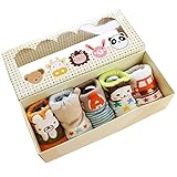 [dream Japan] 赤ちゃん 出産祝い ベビーソックス ５組 ギフトセット かわいい 新生児 アニマル 柄 出産 孫 (Bタイプ)