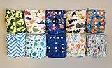 Pocket Cloth Diapers with 20 Inserts (2 Inserts Per Diaper)-boy by Happy Flute