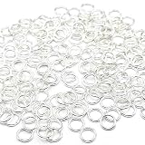 【BEAUTY PLAYER】丸カン 5mm 約200個入り ゴールド シルバー ステンレス メガネチェーン マスクチェーン グラスチェーン ジャンプリング マルカン リング 金具セット 基礎パーツ ジュエリー DIY用 手芸用品 クラフト用品 アクセサリーパーツ ハンドメイド 手作り ブレスレット ピアス イヤリング ネックレスなど (シルバー, 5mm)