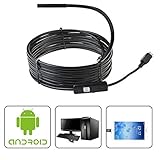 検査カメラ、etoplike直径7 mmレンズ防水検査カメラ、OTGマイクロUSBボアスコープwith 6 LEDと3.5 Mケーブルfor Android電話とタブレットPC