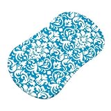 SheetWorld Fitted Bassinet Sheet (Fits Halo Bassinet Swivel Sleeper) - Turquoise Damask - Made In US
