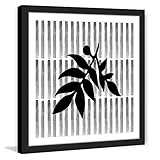 Marmont HillブラックリーフFramed壁アート 24x24 MH-DIAALC-97-BFP-24