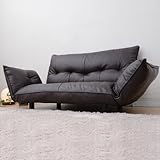 山善(YAMAZEN) コンパクトカウチソファ(ロータイプ) FCS-160(DBR) ダークブラウン（合皮）