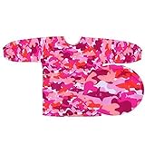 Long Sleeve School Art Painting Apron Smock Coverall, Breathable, Adjustable in Size (Grade K-3: 5-7