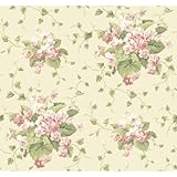 York Wallcoverings er8100 Waverly Cottage Sweet Violets壁紙、 ロール ER8100 1