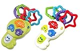 naovio乳児幼児漫画ShakeリングToy Baby Rattles Handbell教育Developmentalトイwithミュージックandライトギフト(ランダムカラー)