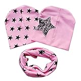 Ochine　ベビー　キッズ　子供　星柄帽子二枚＋星柄マフラー　コットン　三点セット　超可愛い　男女兼用　保温防寒　撮影用にも　出産祝い　贈り物　フリーサイズ　7色選択