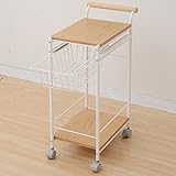 山善(YAMAZEN) キッチンワゴン スリム HTW-S(BR)