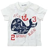 《初夏盛夏対応》 BateauBleue(バトーブルー) 天竺くじらPt半袖Tシャツ 130cm/Iv NO.AH-1751303