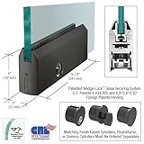ブラックブロンズアルマイト処理4 " Taperedドアレールwithロックfor 1 / 2 "ガラス – 9 – 1 / 2 "パッチ