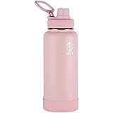 Takeya Actives Insulated Stainless Steel Water Bottle with Spout Lid, 32 oz, Blush