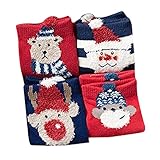 靴下 ソックス 子供 4足セット キッズ 可愛い 綿 カラフル 通気 1-12歳 女の子 男の子 秋 冬 新年 hibote