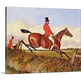 ジョン・Dalbyプレミアムシックラップキャンバス壁アート印刷題名Foxhunting :クリアAバンク、c.1840 30" x 24" 2339155_24_30x24_none