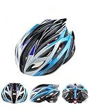 TOPTOTN 成人用ヘルメット 超軽量 自転車 インラインスケート、スケート、クールスタイル一体成型 調整可能 女の子 男の子 ジュニア (青色)