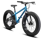 Mongoose アーガス ST ユース ファットタイヤ マウンテンバイク 24インチホイール メカニカルディスクブレーキ 7段変速 ブルー
