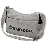 ベビードール カラーミニショルダーバッグ トートバッグ キッズサイズ グレー