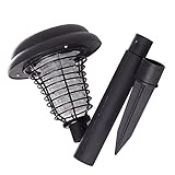 Carejoy 電撃殺虫器 　LEDソーラーパワード 吸引式 屋外庭の芝生 蚊蛾　昆虫の害虫キラー　飾りライト　庭/芝生/屋外/園芸/車道/歩道/玄関などに適用　夏必要