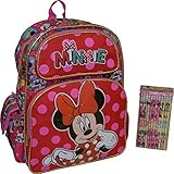 Disney Minnie Mouse 16" Enhanced Backpack W/ Bonus 12 Pk Minnie Pencils [並行輸入品]